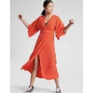 Athleta Calistoga Wrap Dress In Vermillion // Size Small